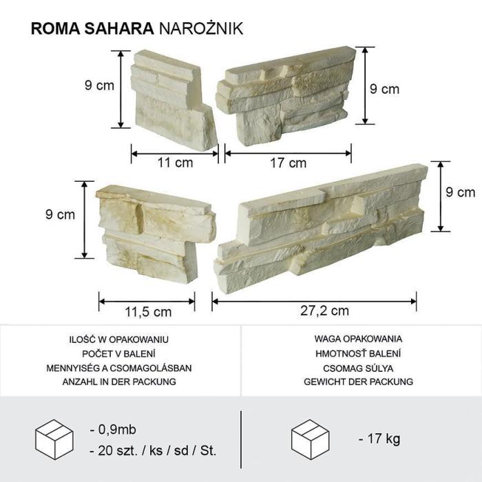 Kamień Betonowy Roma Sahara Narożnik