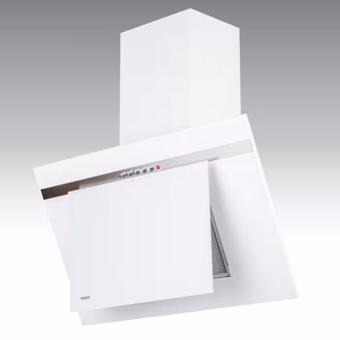 Okap WK-4 Nero 60cm biały z listwą inox