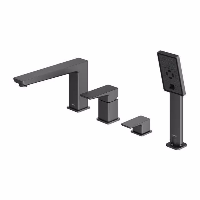 Bateria wannowa 4-otworowa Parma grafit