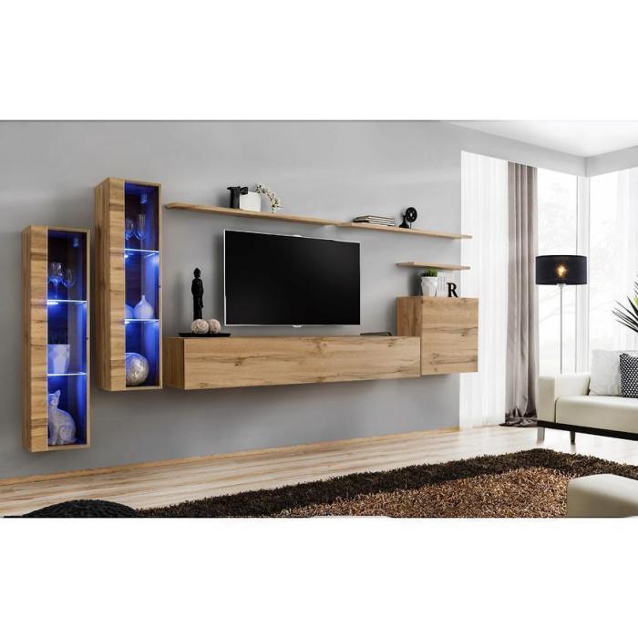 Meblościanka Switch Szkło+LED XI Wotan