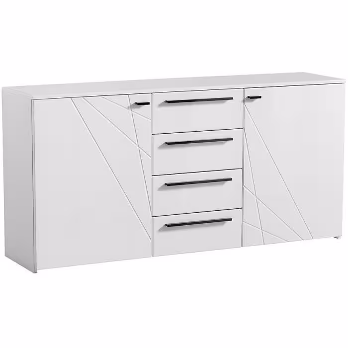 Komoda Ksanti 2d4s Biały/Biały Połysk 11008640