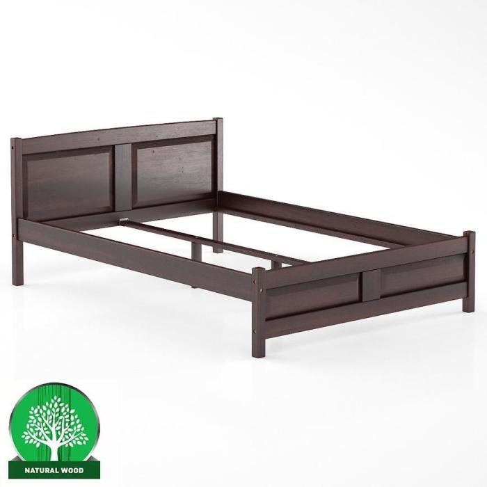 Łóżko Sosna LK104–140x200 orzech