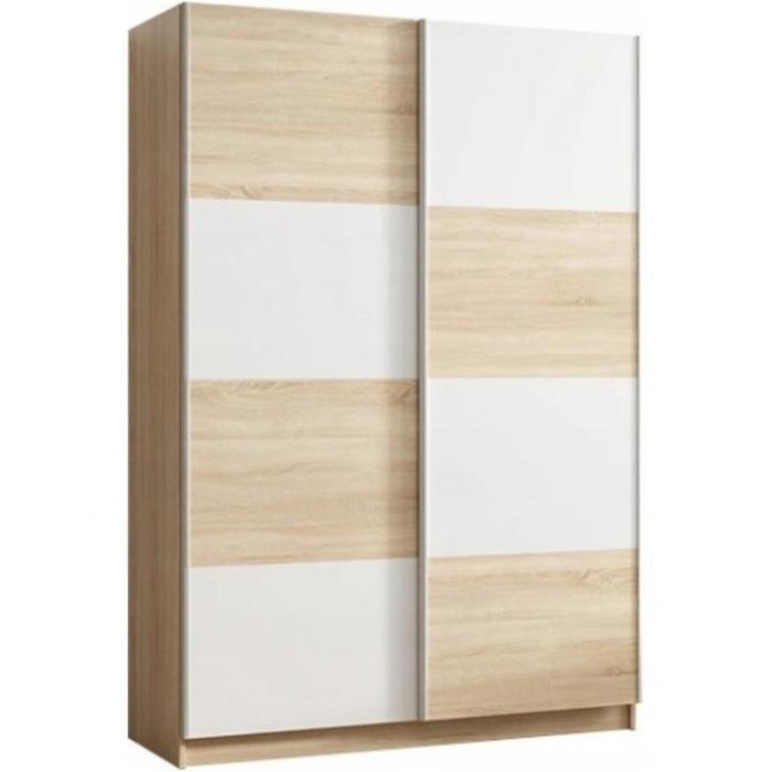 Szafa Alfa 3 150 cm dąb sonoma/biały