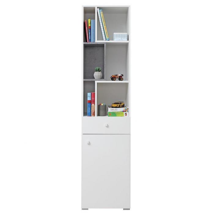 Regał Sigma Si8 Biały Lux/Beton