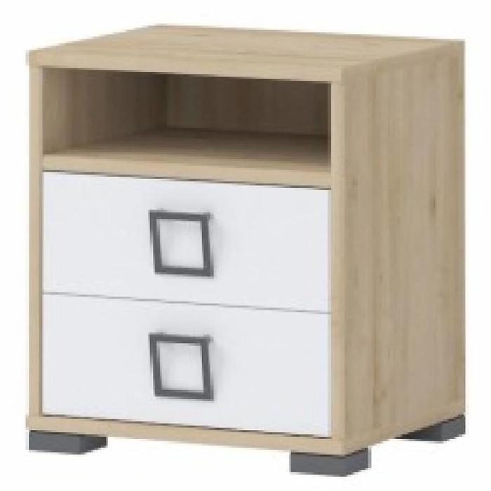 Szafka nocna Kiki NS2-BK/KI-15 beech/white