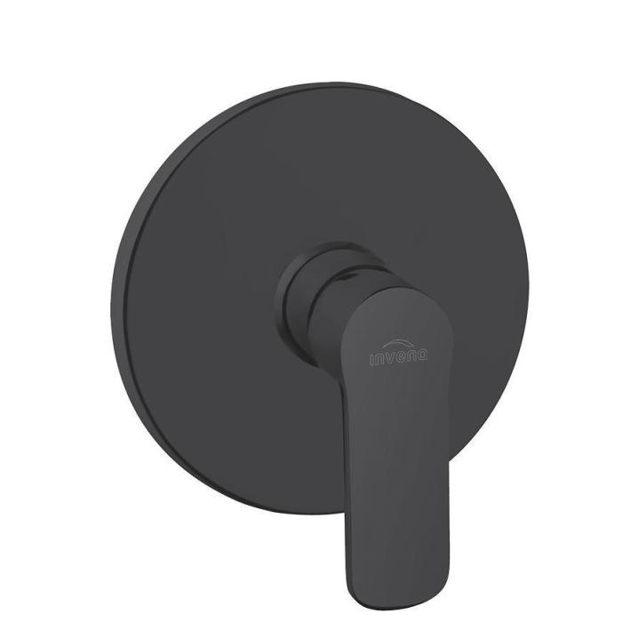 Bateria natryskowa podtynkowa Siros czarna BP-90-4O1 1F okrągła