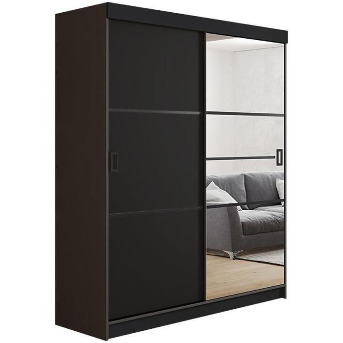 Szafa Retro 138 4L grafit / front czarny