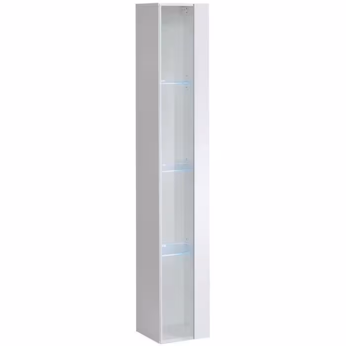 Szafka Wisząca Switch Szkło WW1 Biały + LED