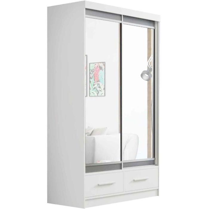 Szafa Margo 120 cm Dąb biały/ szary