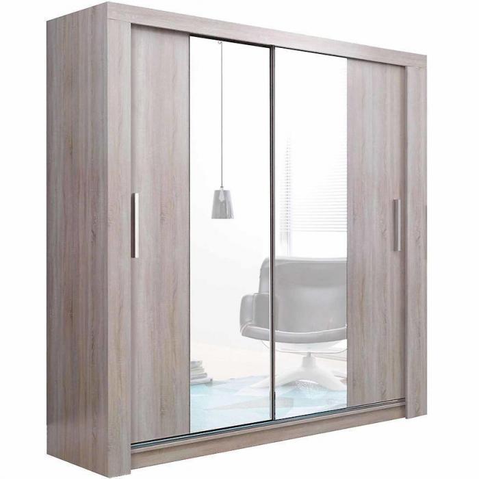 Szafa Ola 200 cm dąb sonoma / lustro