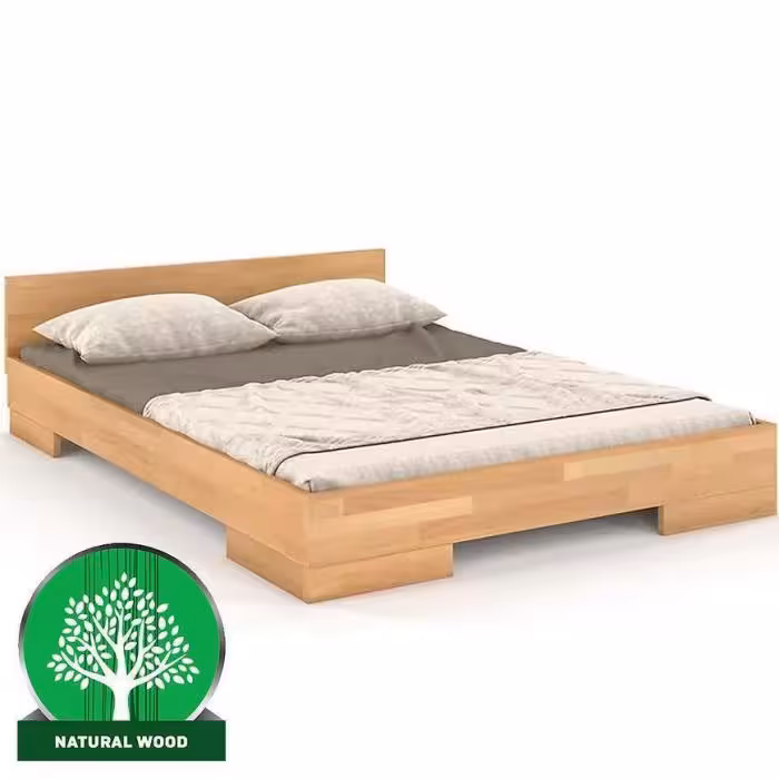 Łóżko drewniane bukowe Skandica Spectrum niskie 120x200 naturalny