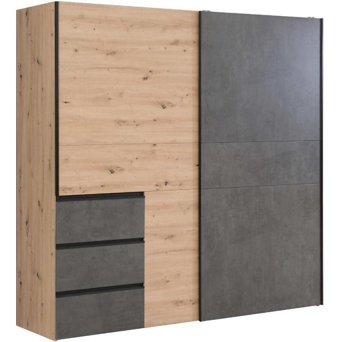 Szafa Winn 2 200 cm Dąb Artisan/Beton