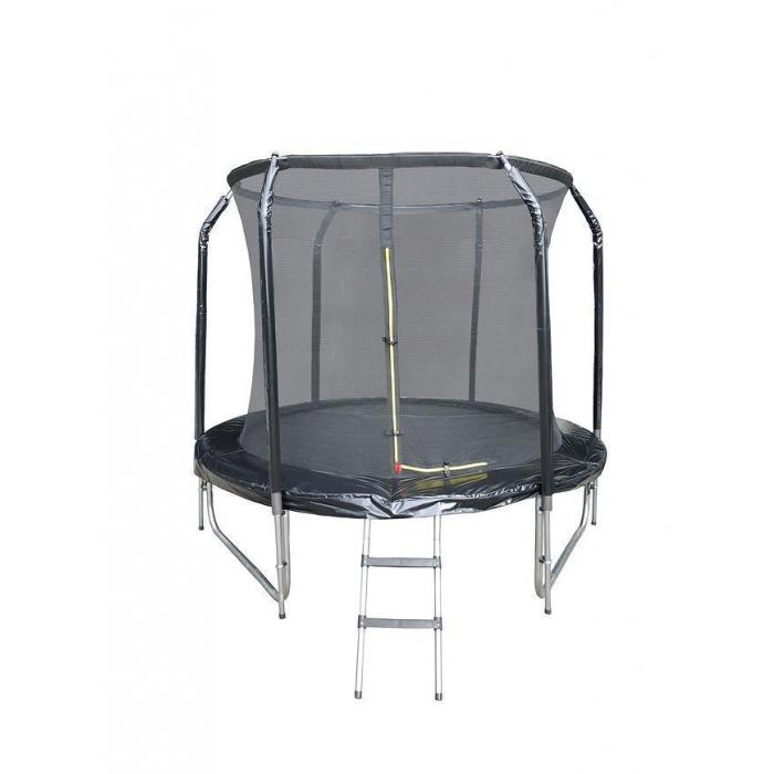 Trampolina Comfort z drabinką 244cm czarna