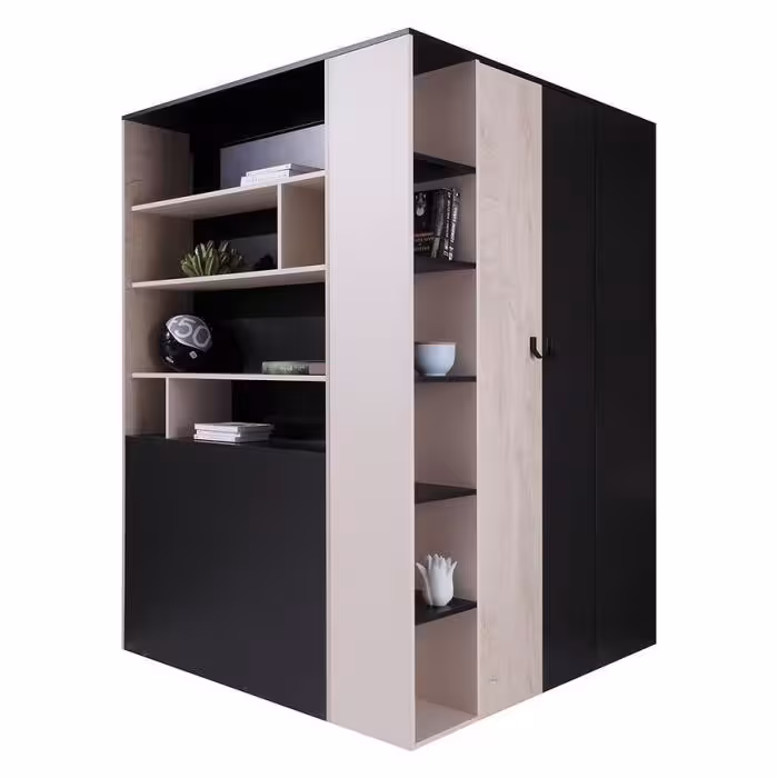 Szafa Planet Pl1 L/P Czarny/Dąb/Beż