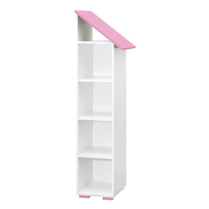 Regał Bb03 4p Prawy Biały plus Różowy