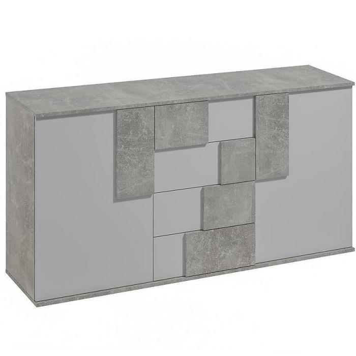 Komoda Elstra II biała/beton