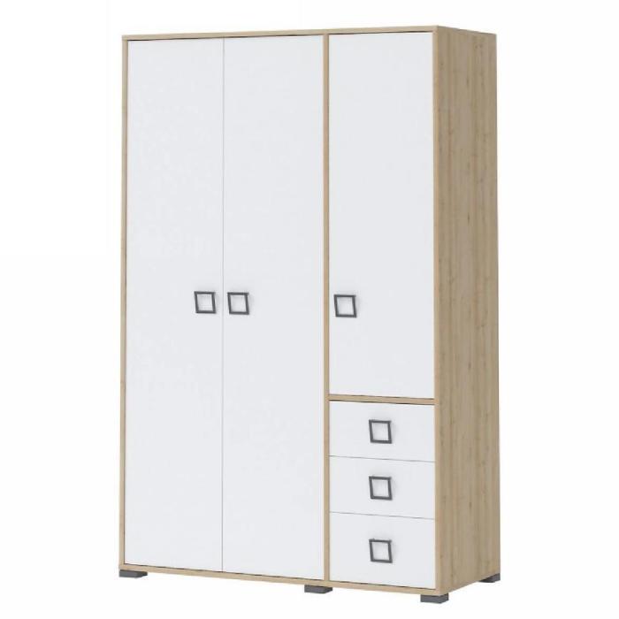Szafa 3D3S Kiki G33-BK/KI-15 beech/white