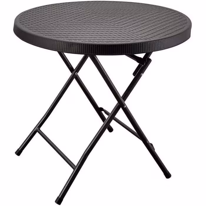 Stolik składany okrągły 80cm czarny