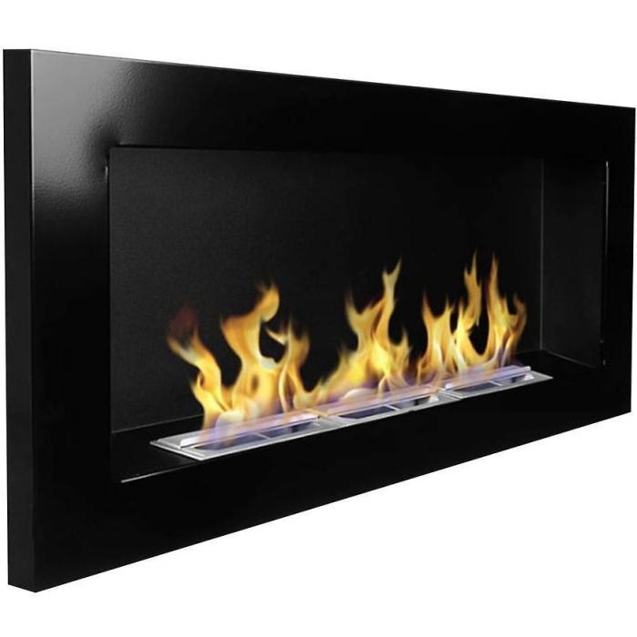 Biokominek 900x400 czarny połysk