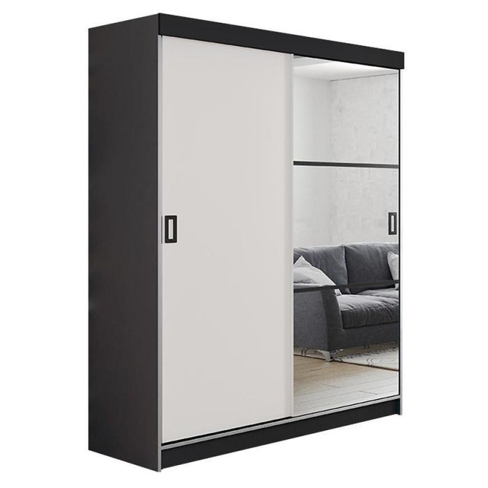 Szafa Retro 138 5L grafit / front biały