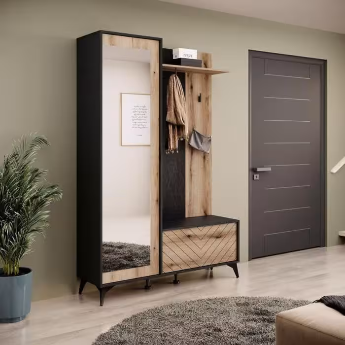 Garderoba Diamond dąb evoke/czarny