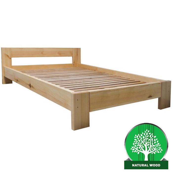 Łóżko KT Kuba T3 180 sosna naturalna