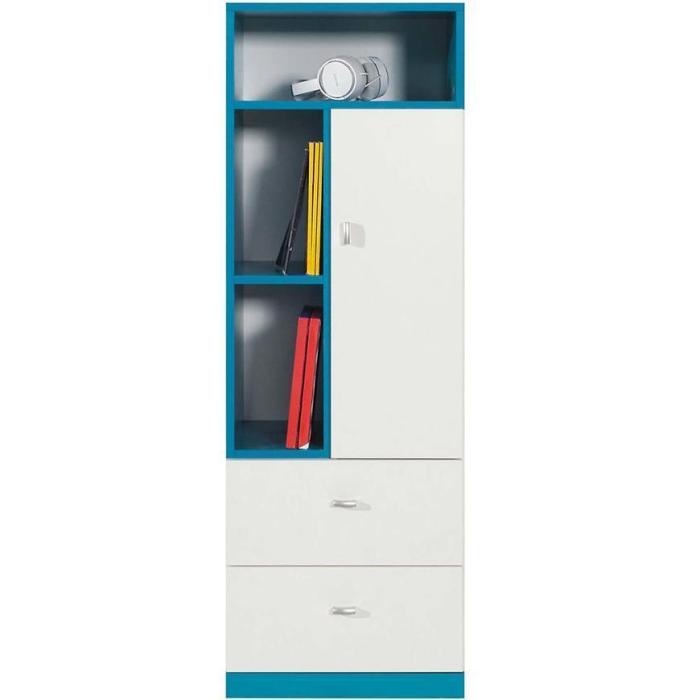 Regał Mobi MO-7 45 biały/turkus