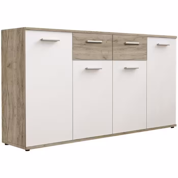 Komoda Jacky 3 Biały/Country Grey