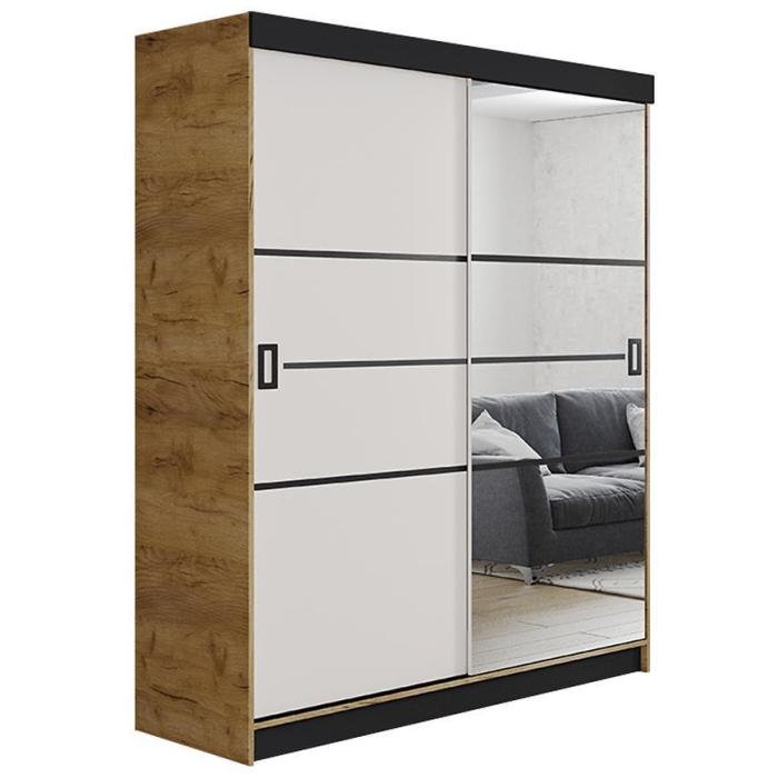 Szafa Retro 138 4L craft / front biały