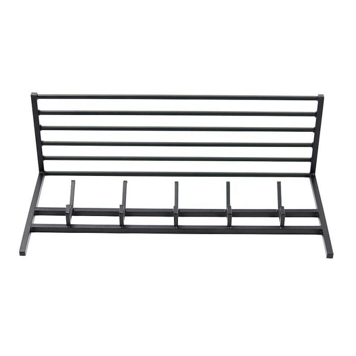 Wieszak metalowy z półką Loft 35x75x25,5 cm czarny