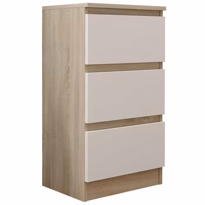 Komoda 3S Alana I sonoma/biały