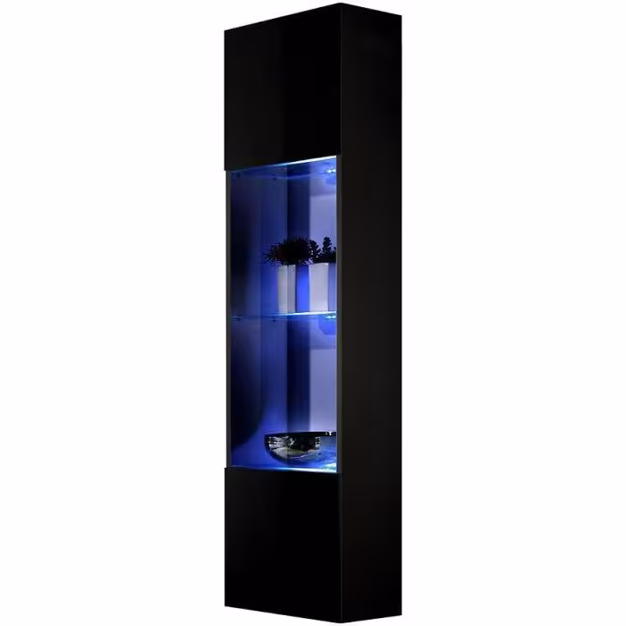 Witryna Fly 42+Szkło Czarny +LED