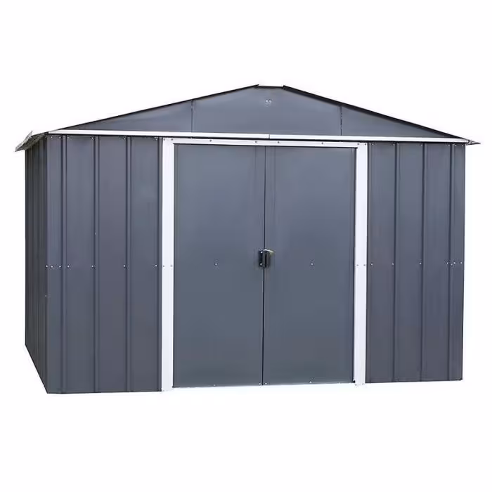 Metalowy domek ogrodowy Antracyt 65AEYZ 202cmX137cm