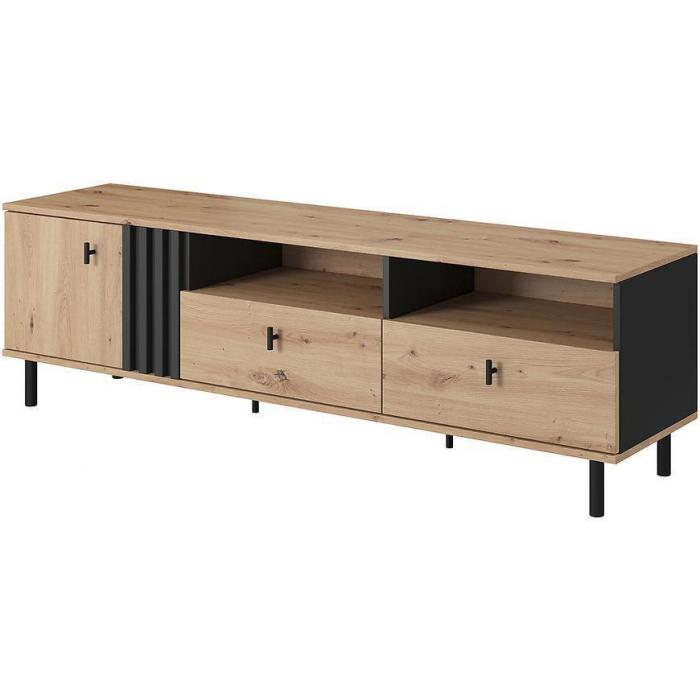 Madis Stolik RTV 165 B dąb artisan/antracyt