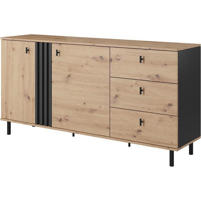 Komoda Madis D Dąb Artisan/Antracyt