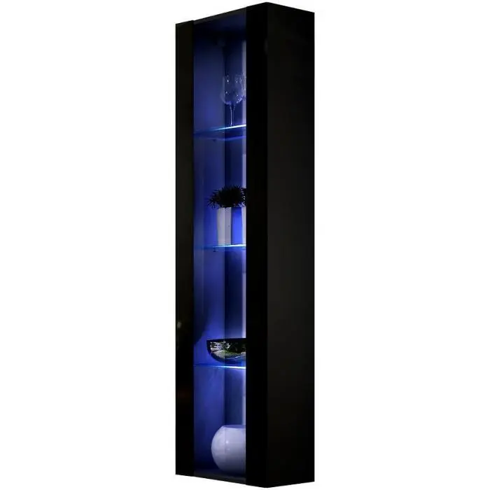 Witryna Fly 41+Szkło Czarny+LED