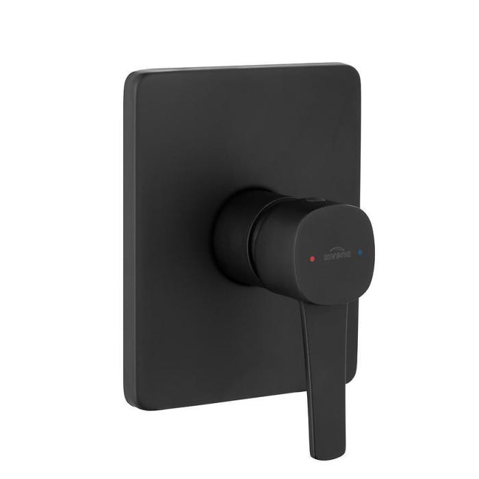 Bateria natryskowa podtynkowa Glamour czarna 1F