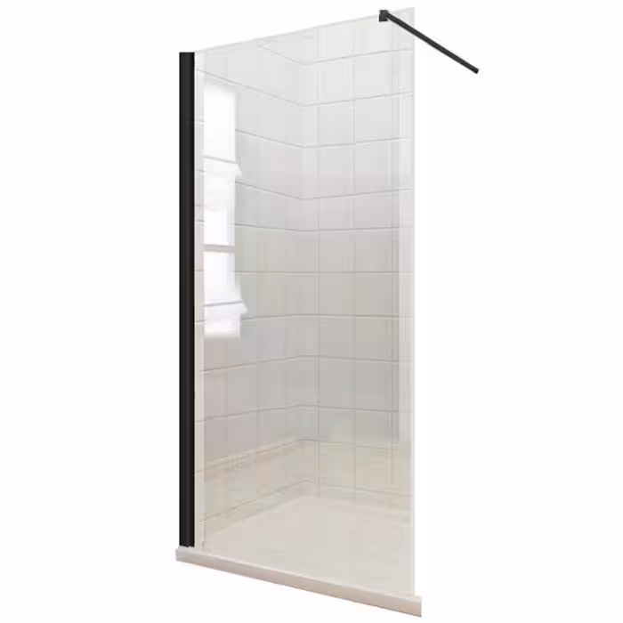 Ścianka WALK-IN Fiord 100x195 czarny profil
