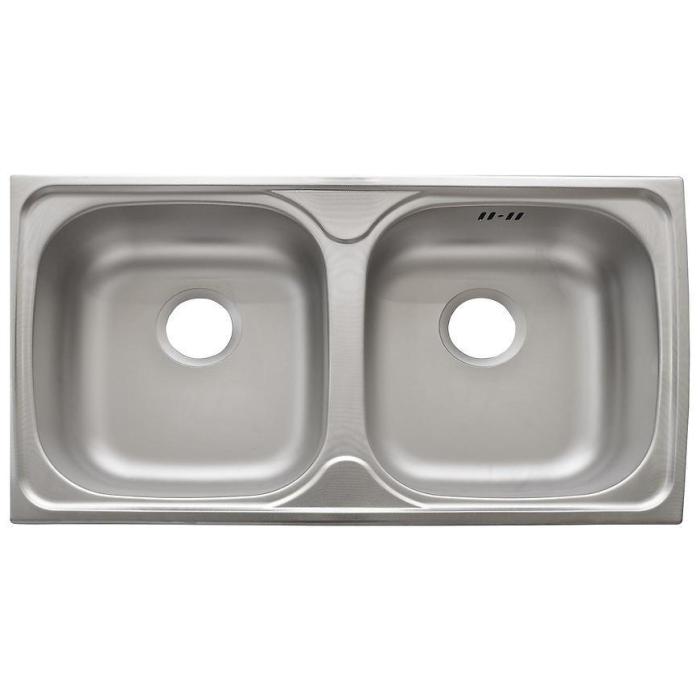 Zlewozmywak stalowy dwukomorowy Classic EC189d LEN plus Syfon