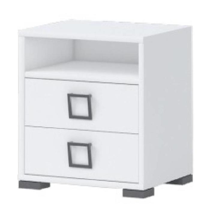 Szafka nocna Kiki NS2-BE/KI-15 white/white