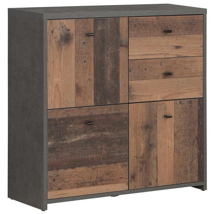 Komoda Best Chest Old Wood Vin/Beton 3