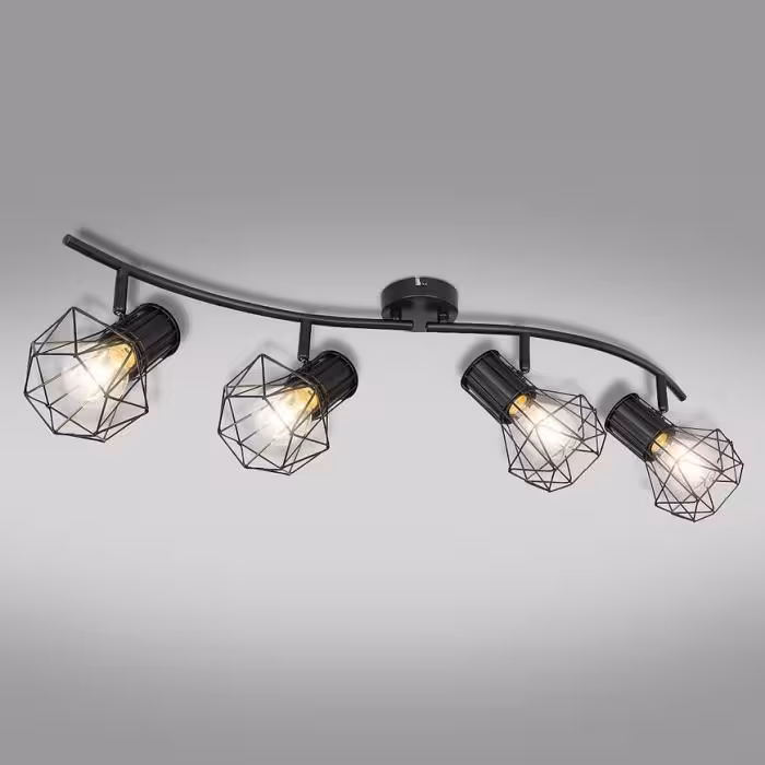 Lampa 54017-4 Czarny drut LS4