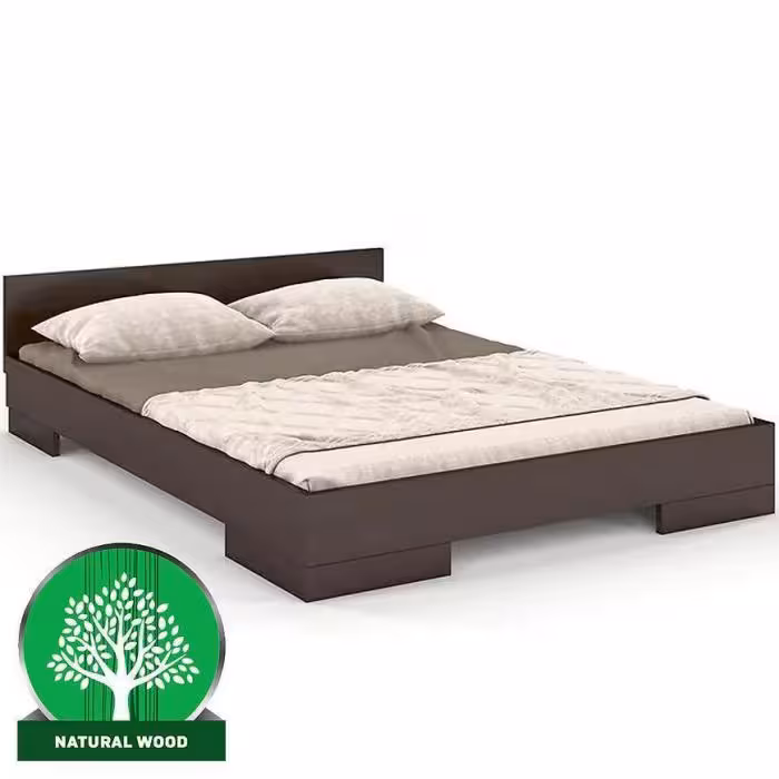 Łóżko drewniane bukowe Skandica Spectrum niskie 200x200 palisander