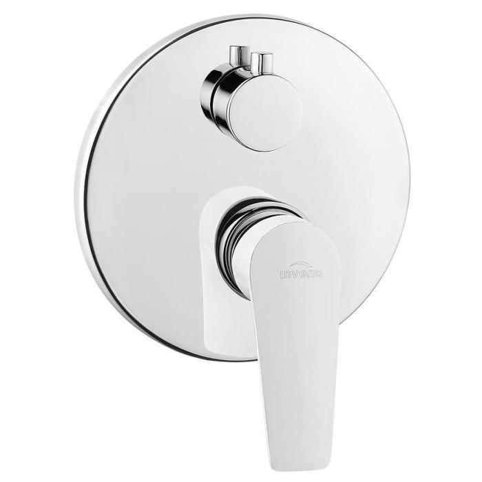 Bateria natryskowa podtynkowa Dokos BP-19-BO2 2F biały/chrom okrągła