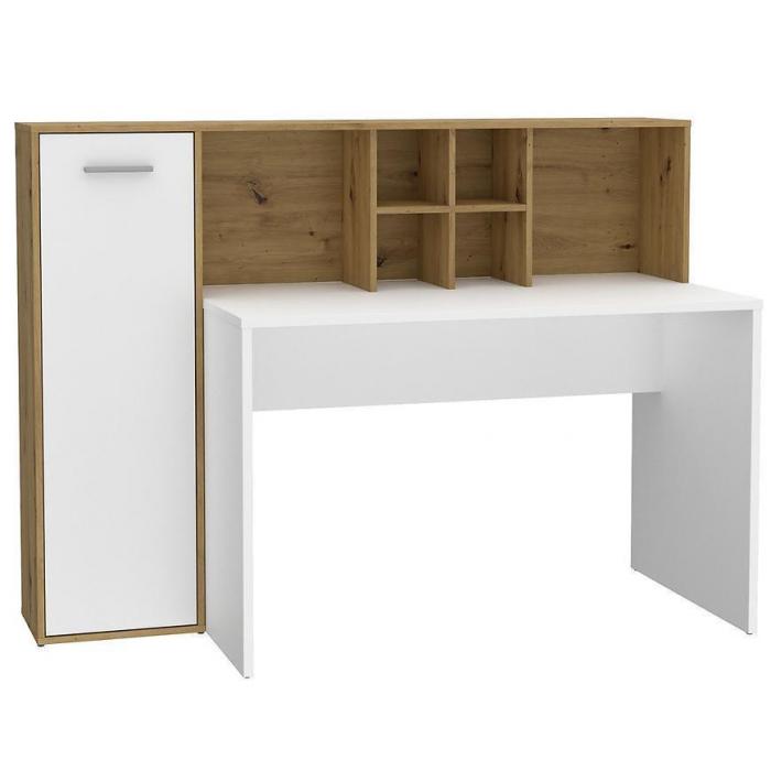 Biurko Bolitarr dąb artisan/biały