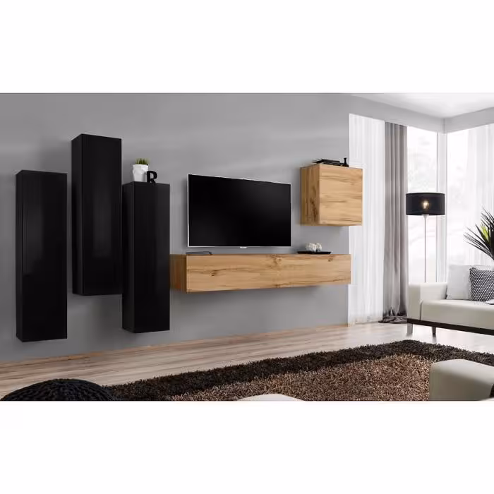 Meblościanka Switch III Czarny/Wotan