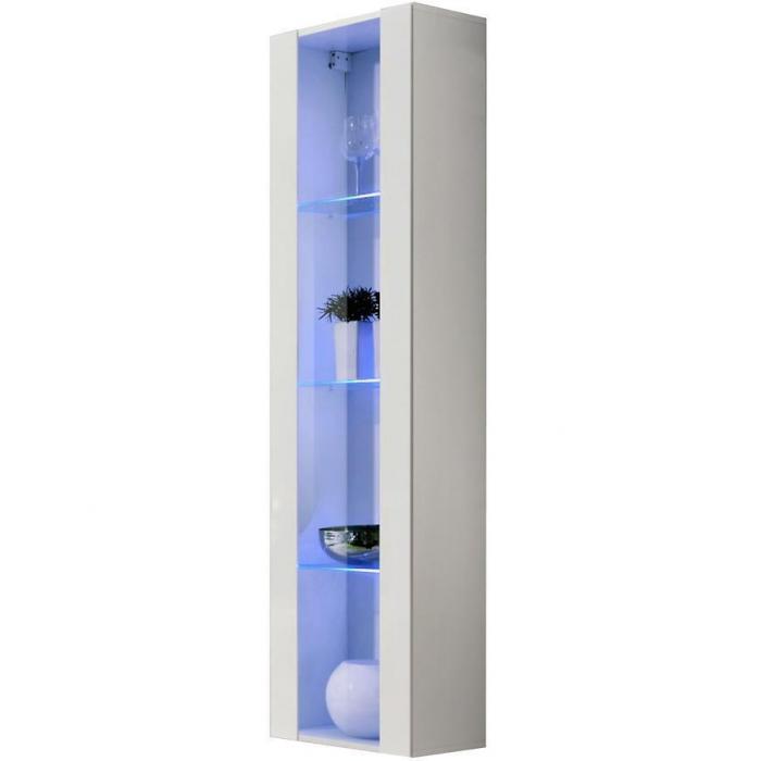 Witryna Fly 41+Szkło Biały +LED