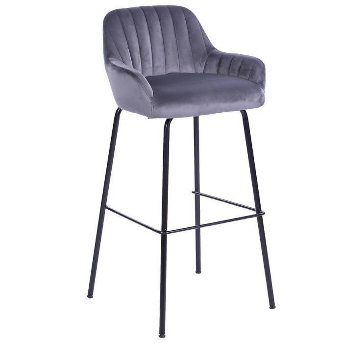 Stołek 2-170a Grey Velvet