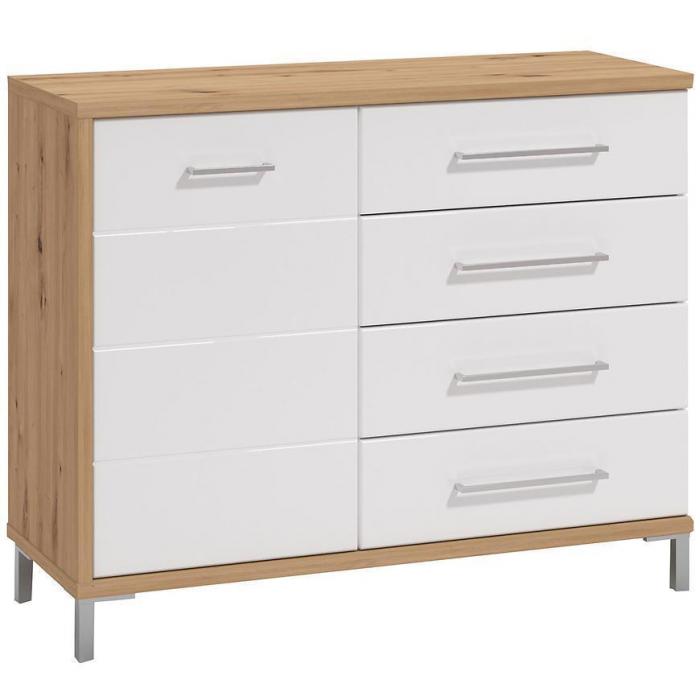 Komoda Mondego 1d/4s Artisan/Biały Połysk 11011192