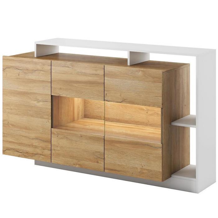 Komoda Alva grande oak/biały mat